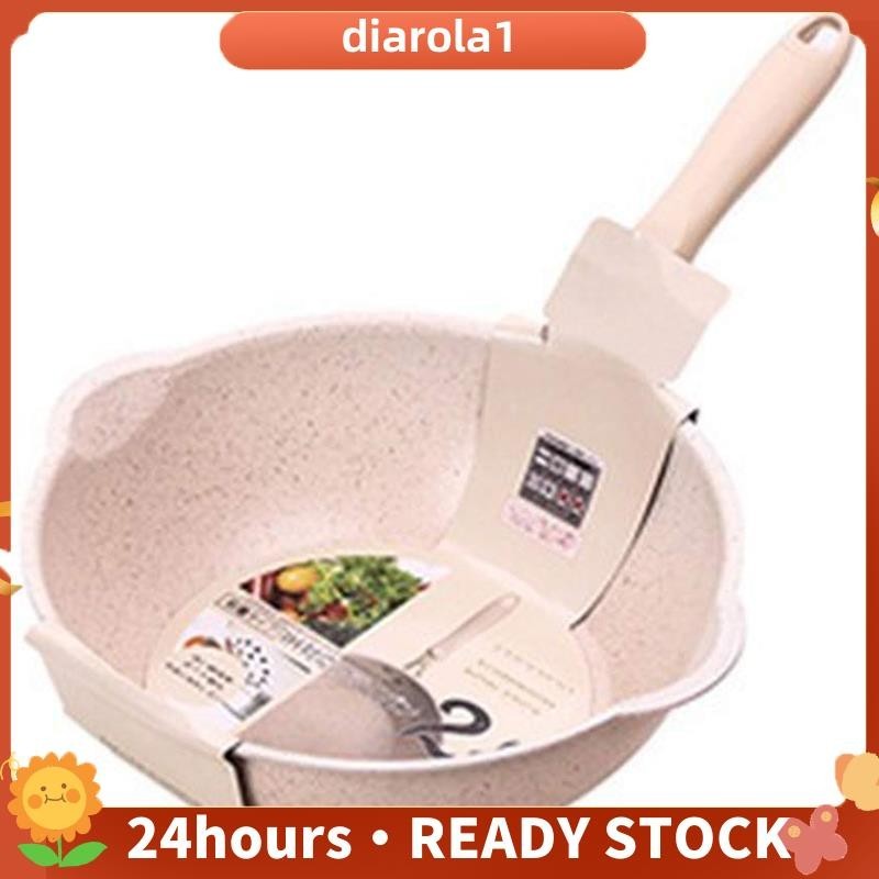 Frigideira De Pedra De Fundo Espessado Panela Wok De Boca Grande 20cm