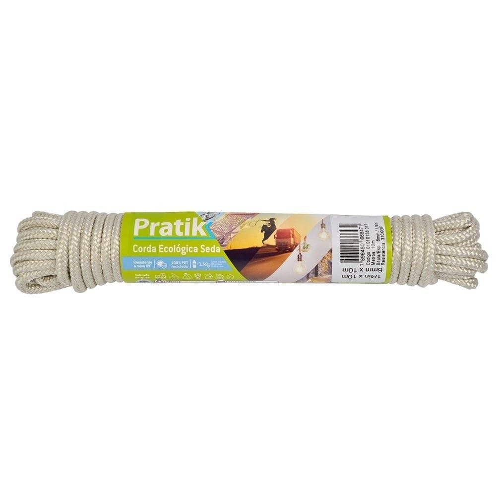 Corda Pratik Trançada Pet Meada Multicolor 6mm x 20m em Oferta na Shopee
