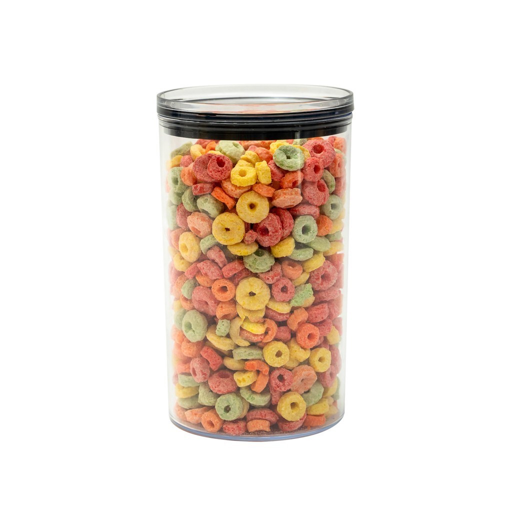 Pote de acrílico 1,2L com tampa hermético redondo - Tud em Oferta na Shopee