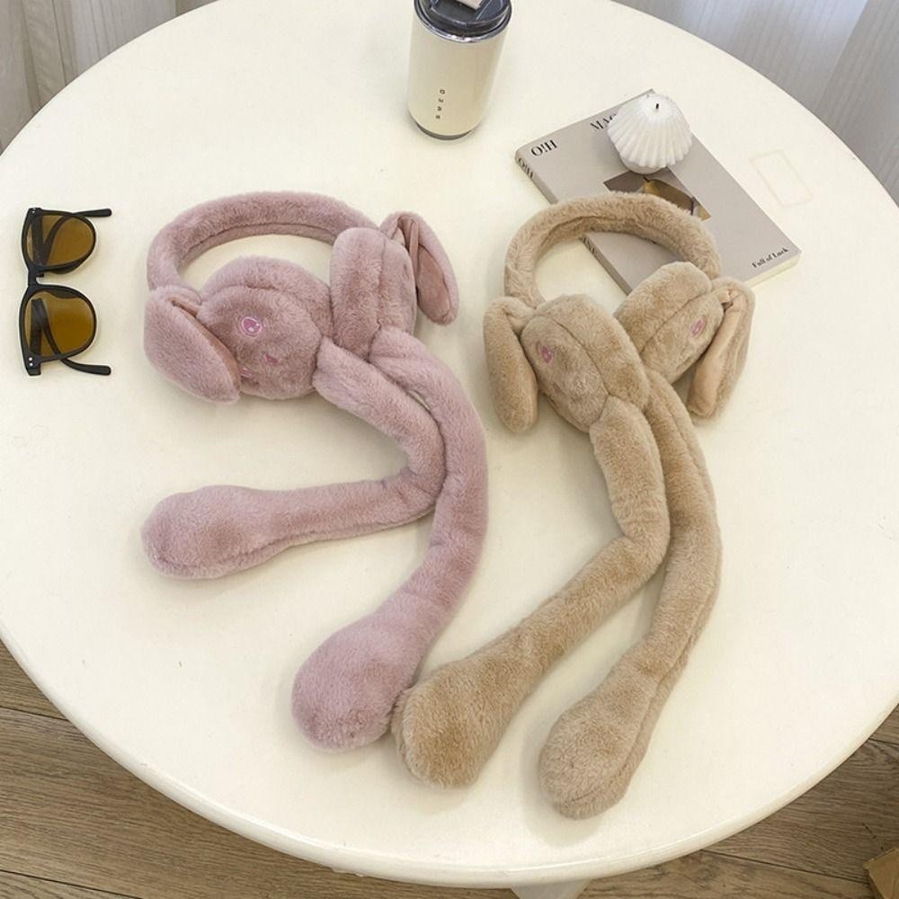 Earmuffs De Coelho , Pelúcia Quente , Boné De Brinquedo Engraçado Para Crianças Chapéu De Airbag De Orelhas Em Movimento