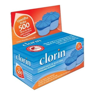 25 Pastilhas Purificadora 500 Litros Água Potável Clorin