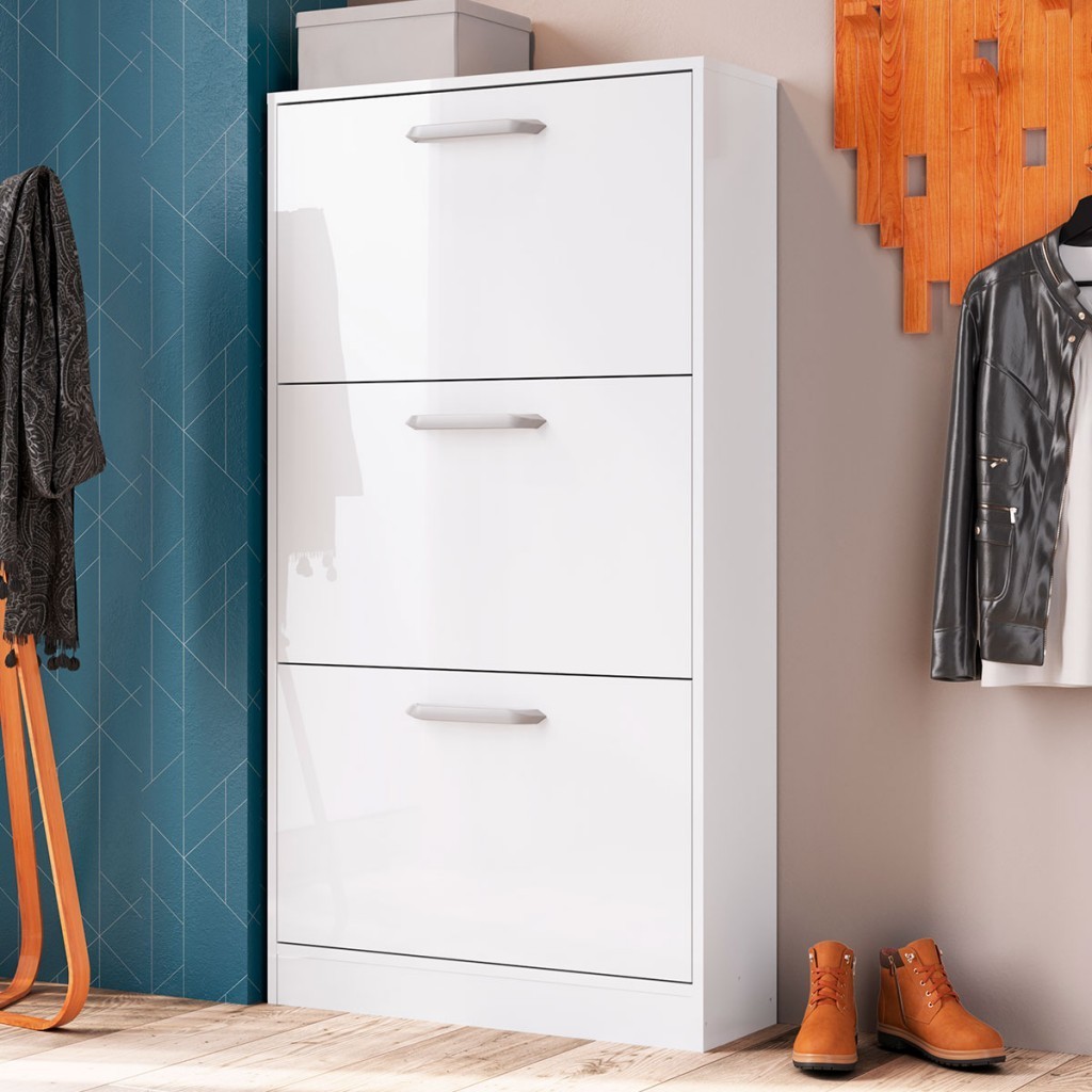 Sapateira 3 Portas Branco Rp1300 - Decibal - Home & Living