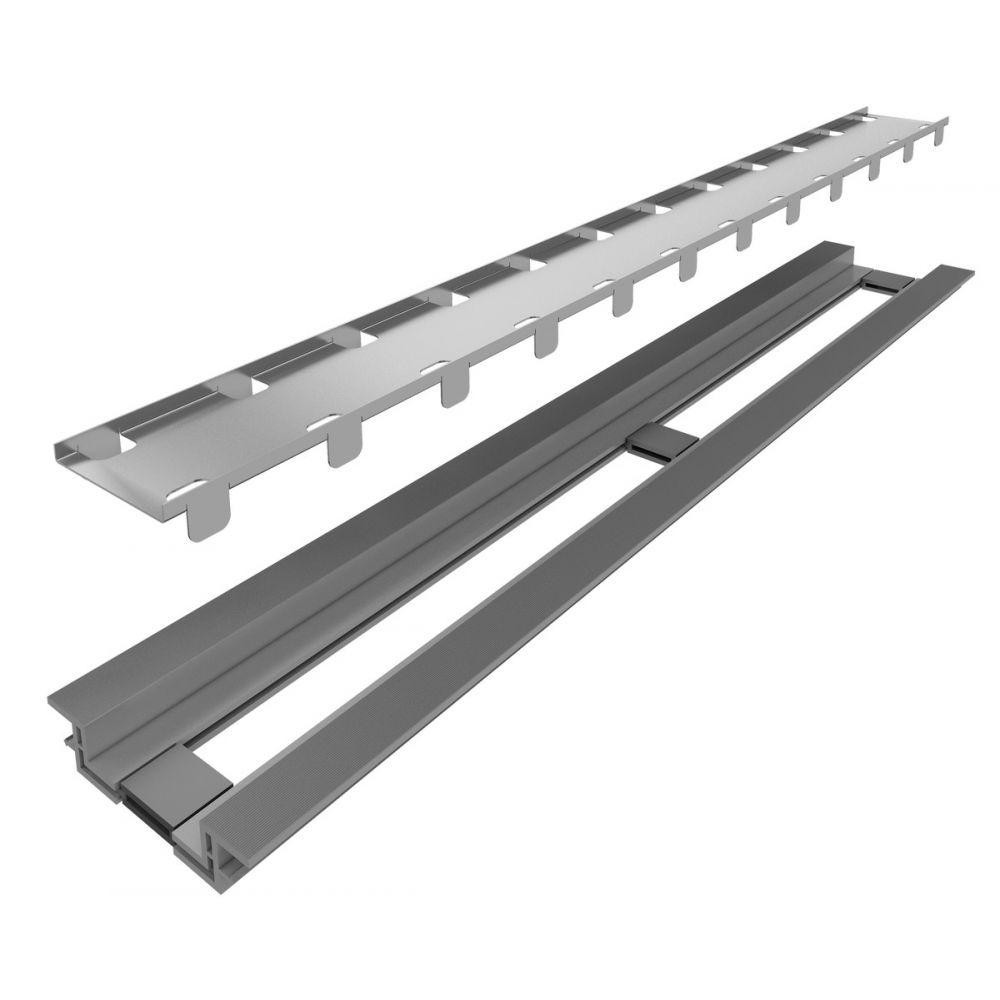 Ralo Linear Infinity Tampa Oculta Base PVC Inox Linear 120cm