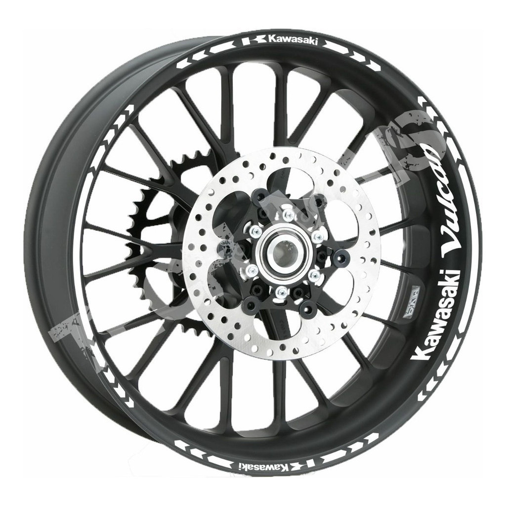 Adesivo Refletivo De Rodas Friso Para Moto Kawasaki Vulcan
