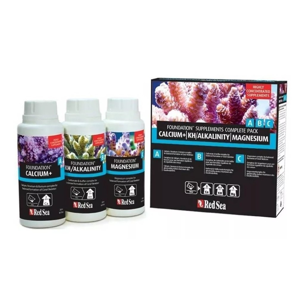 Red Sea Reef Foundation A/b/c Pack 3x250ml Mcp