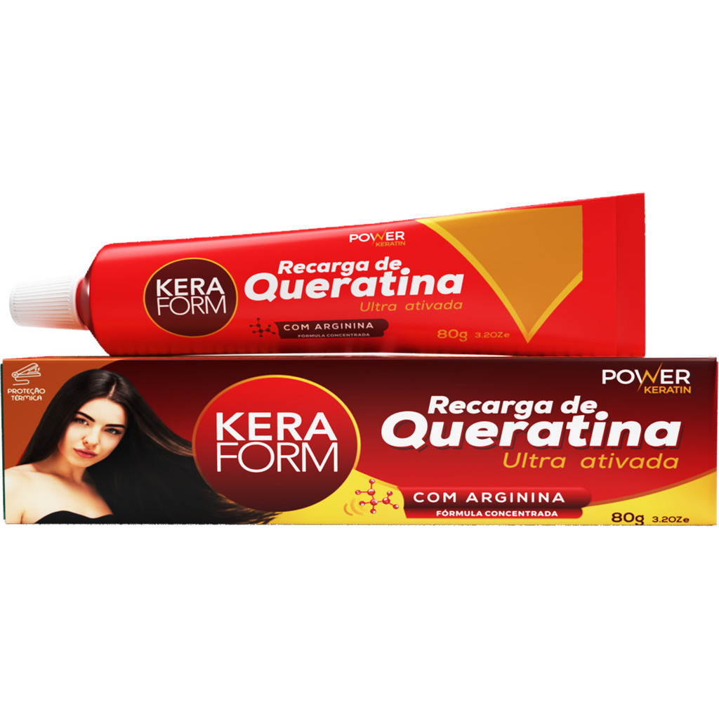 Recarga Ultra Ativada Keraform Power Queratina 80g | Reconstrução Capilar | Força e Brilho | Anti-quebra