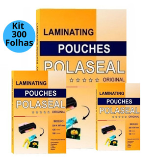 Kit 300 Polaseal Plastico Cpf Rg A4 Folhas Duplas Com Brilho Plastificação em Oferta na Shopee