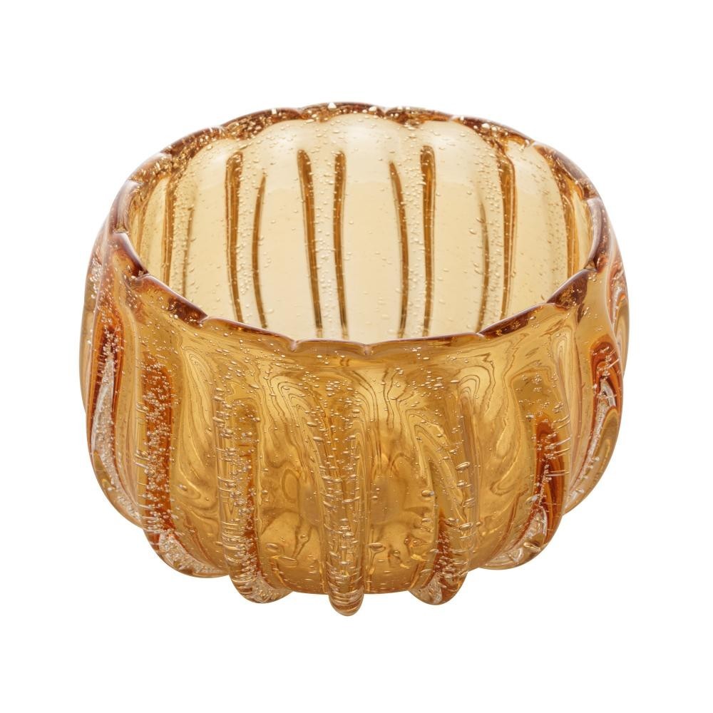 Centro de Mesa Wolff Italy de Vidro Âmbar 22cm x 14,5cm - Home & Living