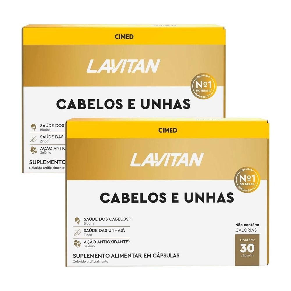 Kit 2 Lavitan Cabelos e Unhas 30 Comprimidos