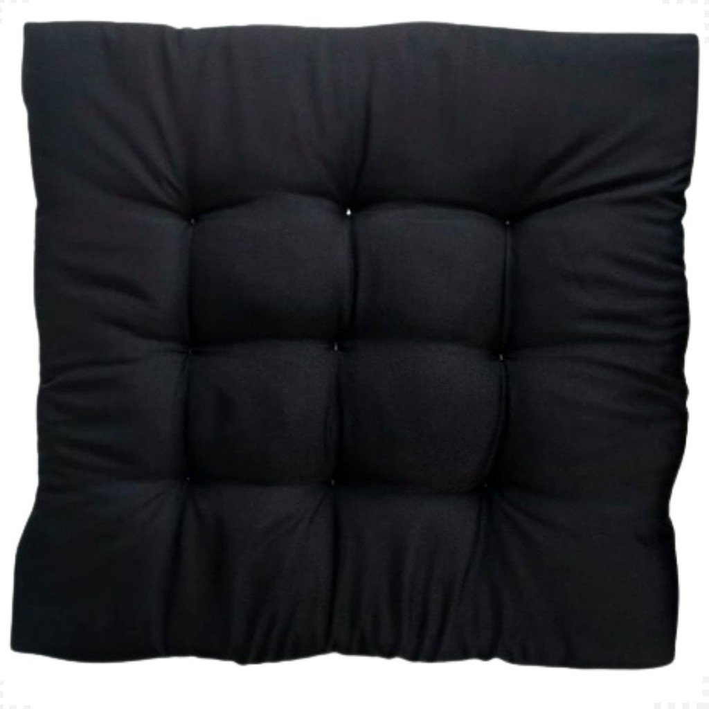 Almofada Grande Decorativa Liso Sofá Poltrona 60x60cm Artesanal Cheio Macio Para Pallet Futton Preto em Oferta na Shopee