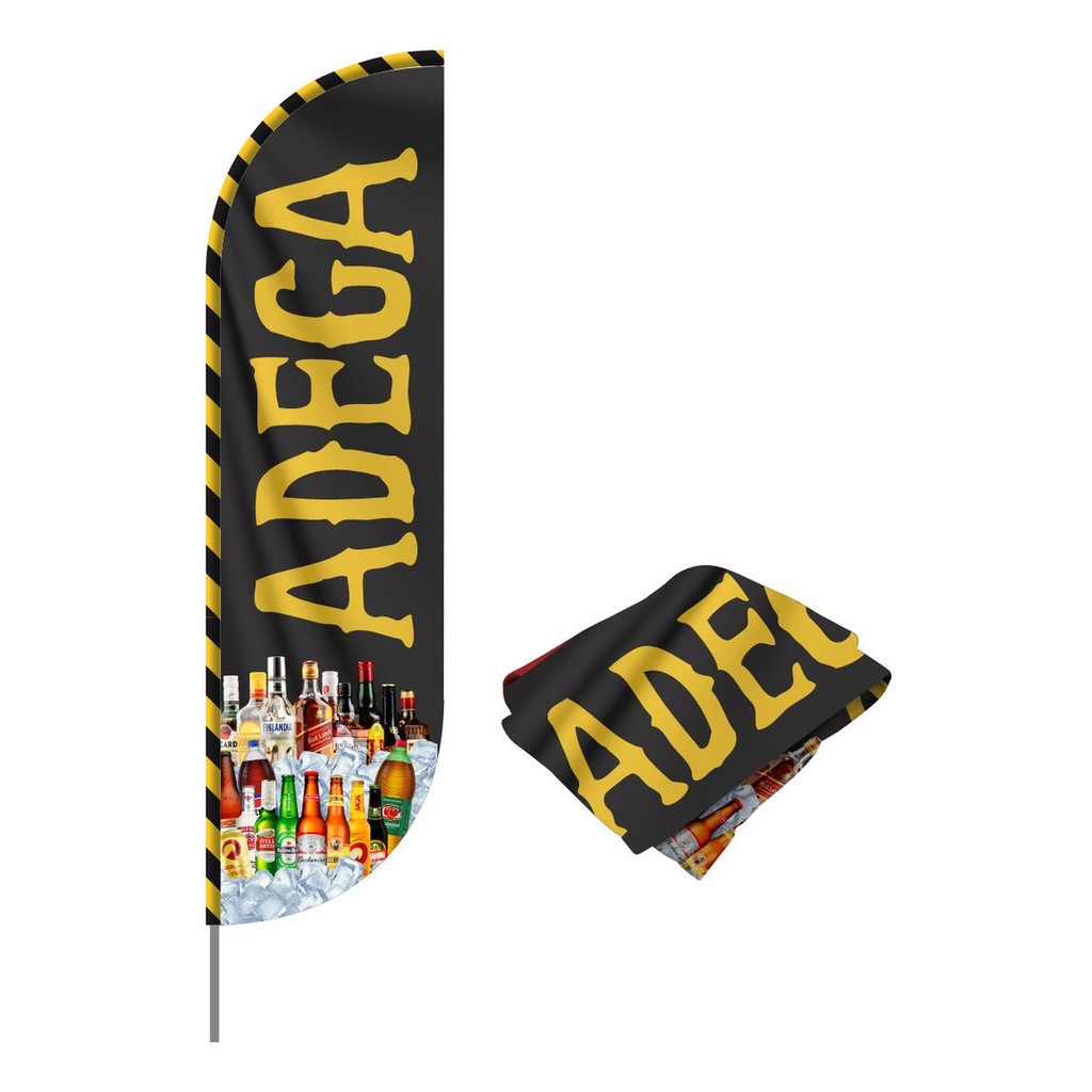 Wind Banner Bandeira Dupla Face 2m Adega Bebidas (tecido) em Oferta na Shopee