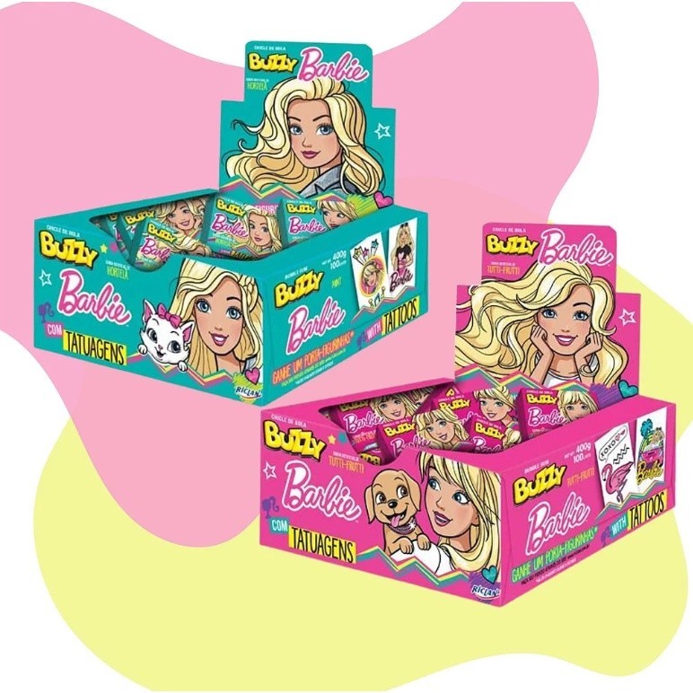 Chiclete Barbie C/100 Buzzy