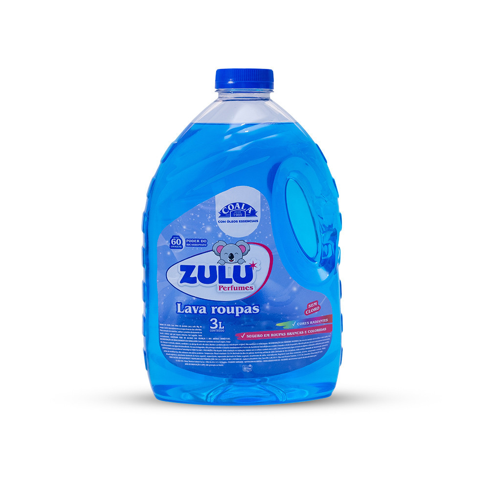 Lava Roupas Liquido Zulu Perfumes / Coala 3L
