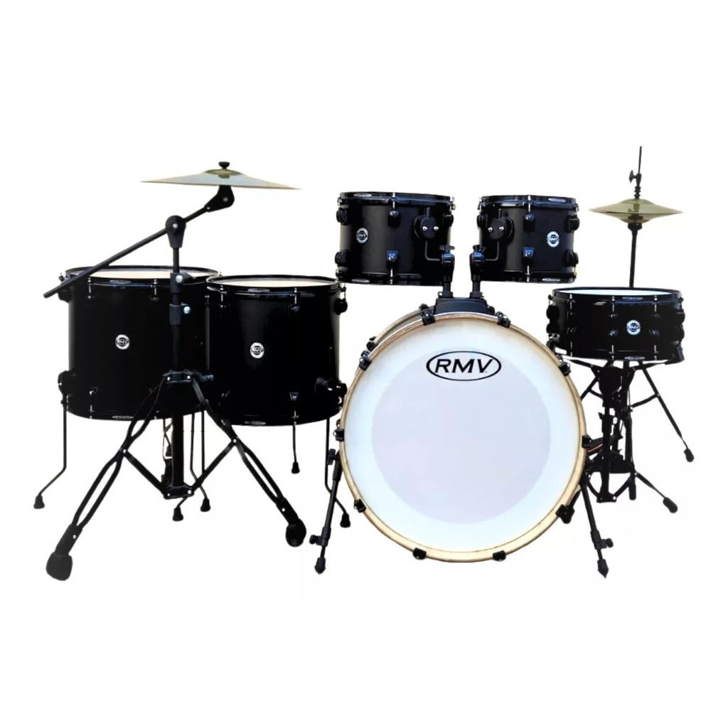 Bateria Rmv Colors B22/10/12/14/16/cx14 Preta Com Aros Pretos
