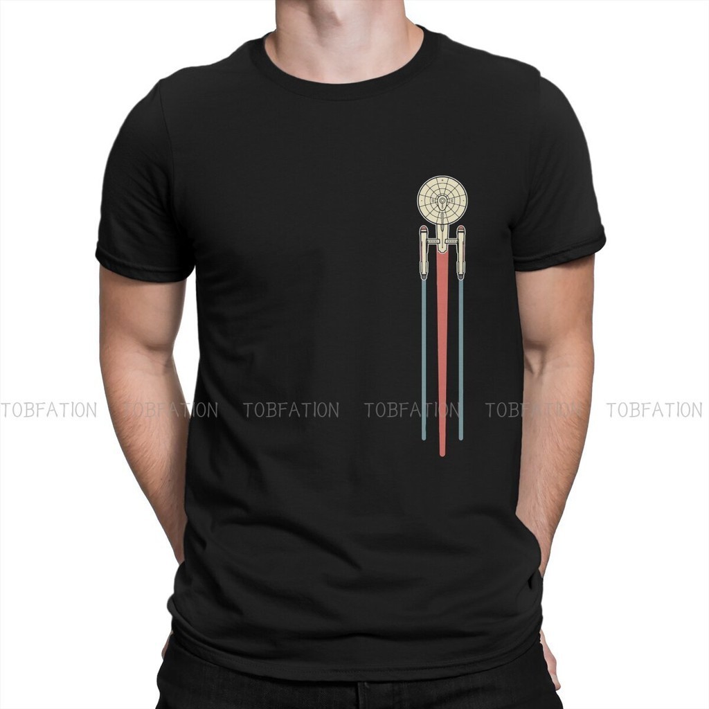 USS Enterprise Hip Hop Camiseta Star Space Trek Impressão Tops Confortáveis Masculina Manga Curta Presente Especial