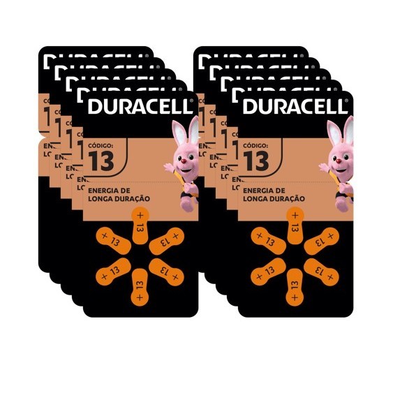 60 Pilhas Auditivas nº 13 Duracell em Oferta na Shopee
