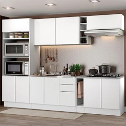 Cozinha Completa Madesa Stella 290001 com Armário e Balcão