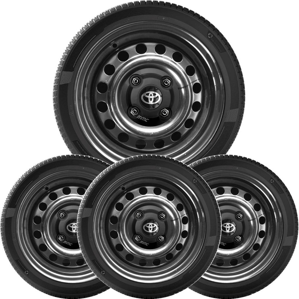 4un Calota Centro Roda Etios Yaris Preto Fosco com Logo