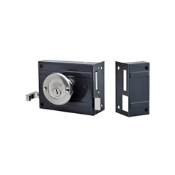 Fechadura Para Portão 100mm Sobrepor Preto Papaiz