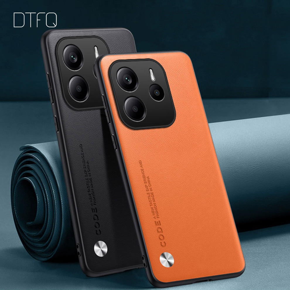 Caso De Telefone Capa De Couro De Luxo para Redmi Note 14 4G / Redmi Note 14 Pro 4G em Oferta na Shopee