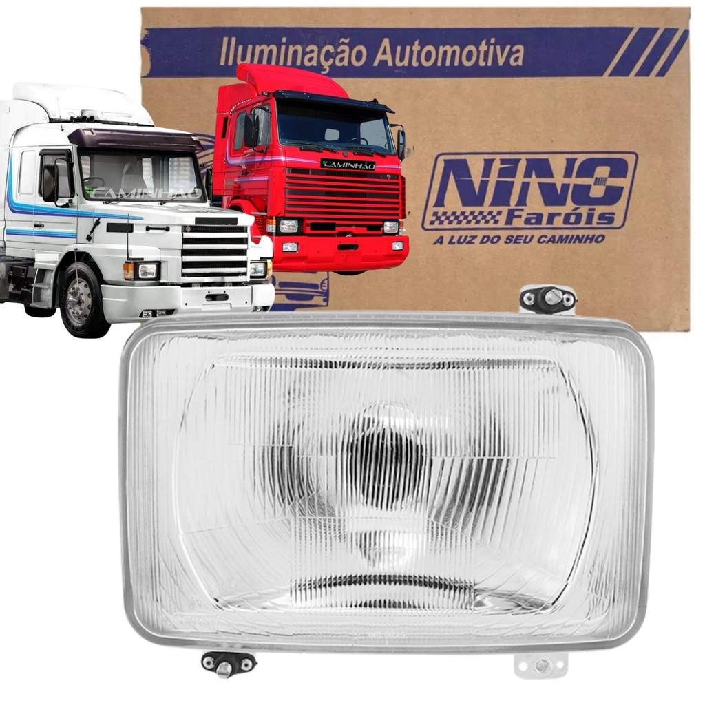 Bloco Ótico Farol Dianteiro para Scania T/R 112 / 113 / 142 / 143 - Nino - LD / LE (537014) em Oferta na Shopee