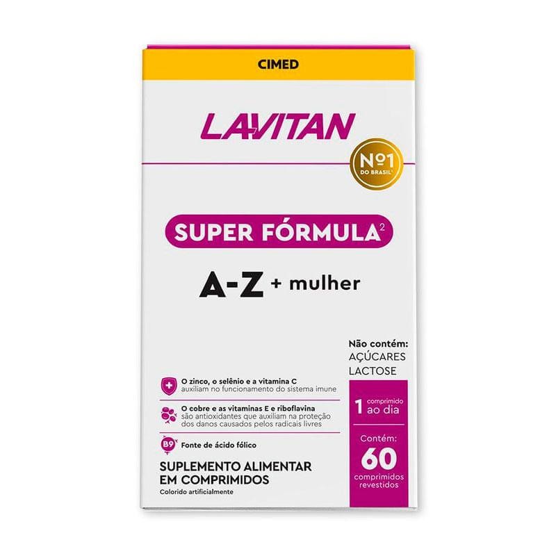 Suplemento Alimentar Lavitan Super Fórmula A-Z Mulher 60 Comprimidos Revestidos - Health