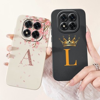 Capa Para Redmi Note 14 Pro 4G Caso Estético Luxo Letras Az Moda Flores Silicone Embalagem 24116racg em Oferta na Shopee