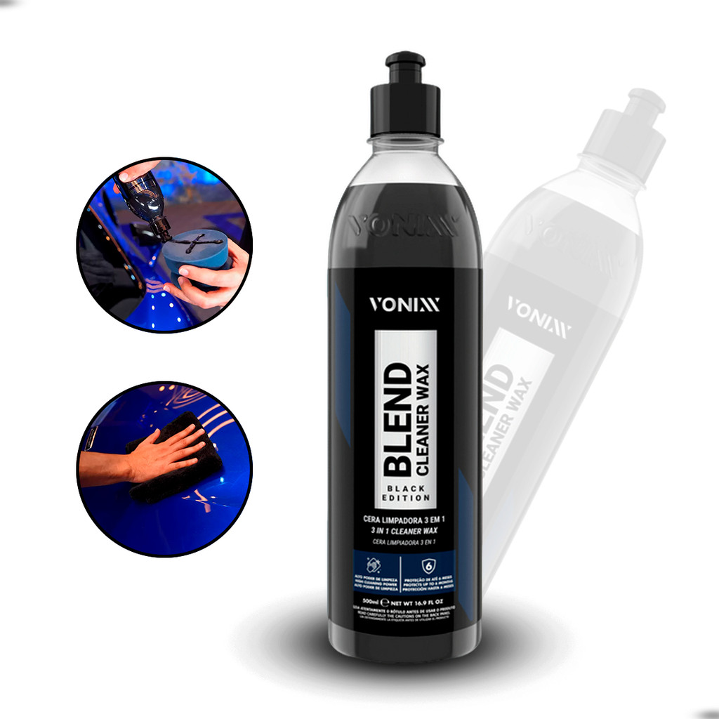Cera Blend Cleaner Wax Black Edition 500ml Vonixx - Brilho e Proteção para Carros Pretos em Oferta na Shopee