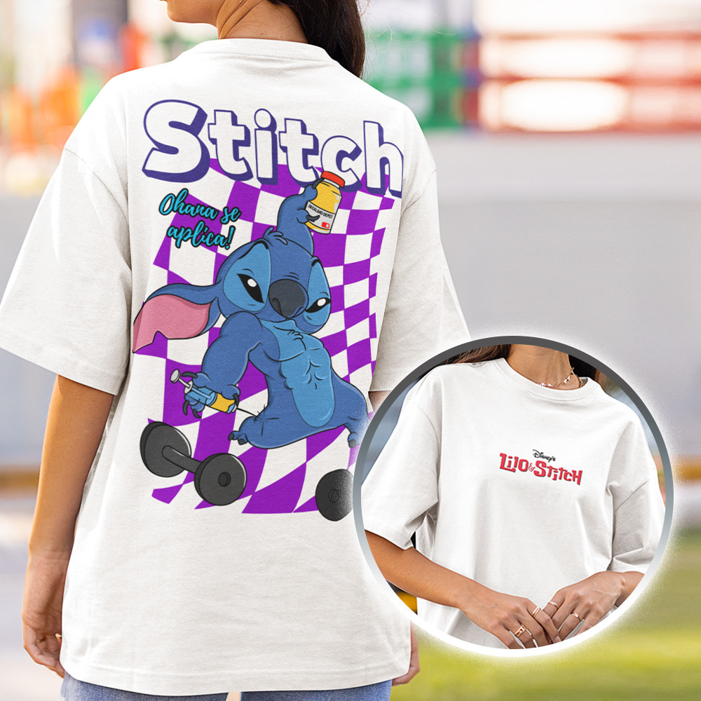 Camiseta Camisa de Treino Lilo Stitch Roupas de Treino Feminina Crossfit Look Academia
