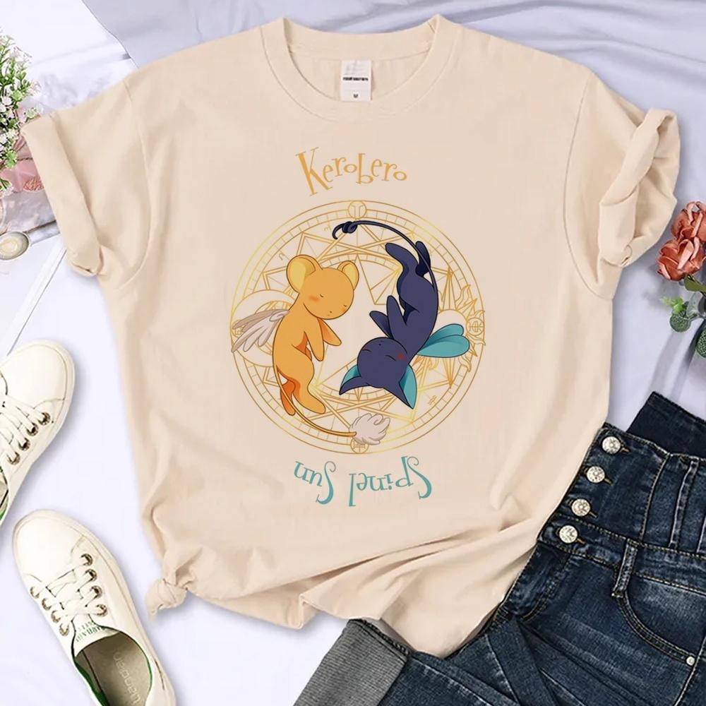 Cardcaptor Sakura Tee Feminino Mangá anime Y2K Camiseta Feminina harajuku Roupas De designer De Quadrinhos