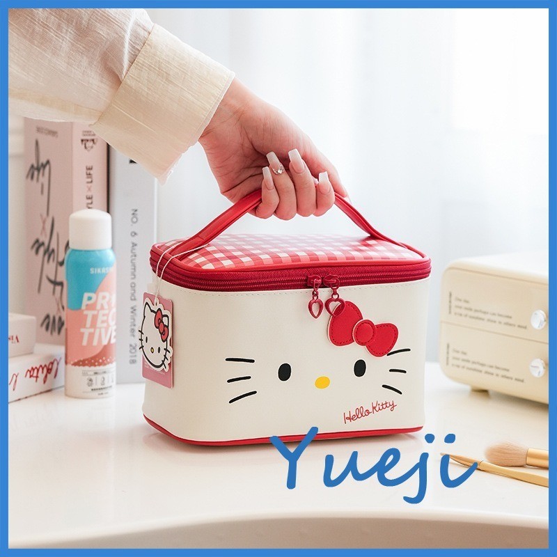 Sanrio Bolsa Cosmética Fofa Cinnamoroll Hello Kitty Kuromi Portátil De Grande Capacidade Para Armazenamento De Viagem em Oferta na Shopee