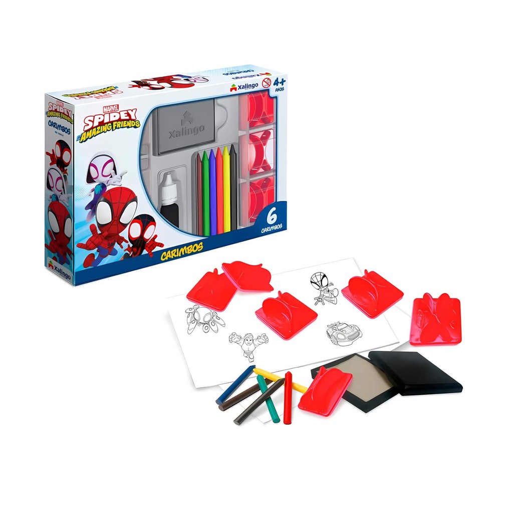 Brinquedo Infantil Carimbos Spidey Xalingo - 13265 em Oferta na Shopee
