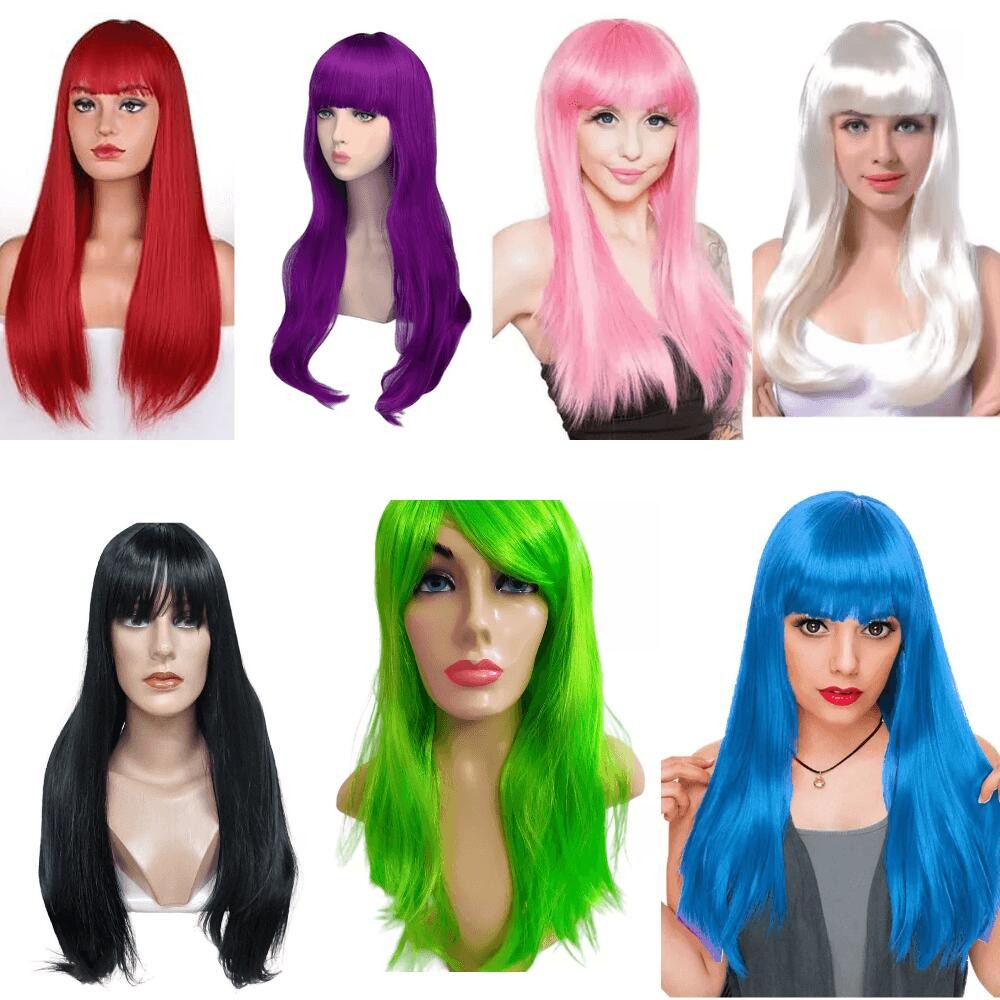 Peruca Longa Lisa – Acessório Para Fantasia E Cosplay
 - Fashion Accessories