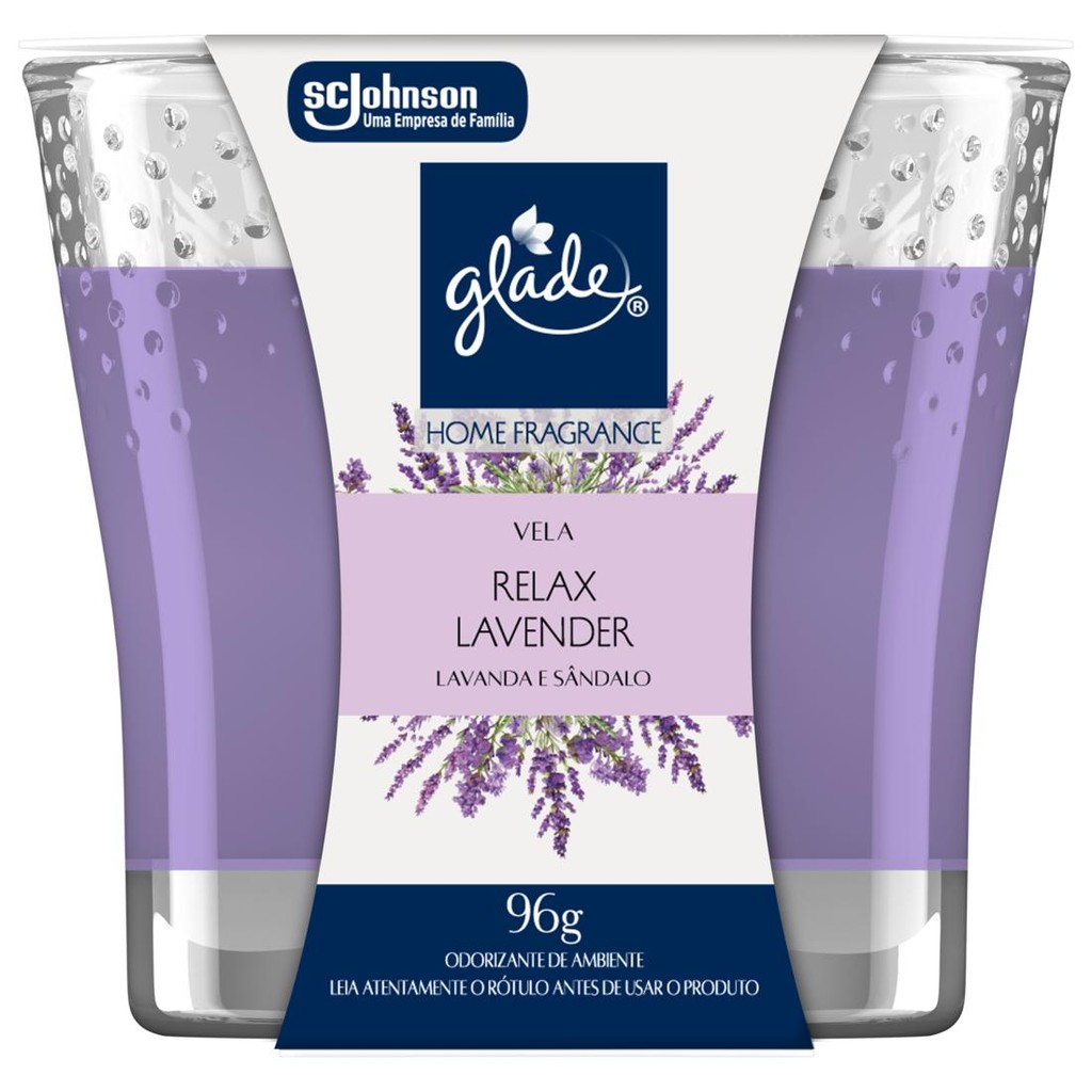 Vela Perfumada Relax Lavender Glade Home Fragrance 96g em Oferta na Shopee