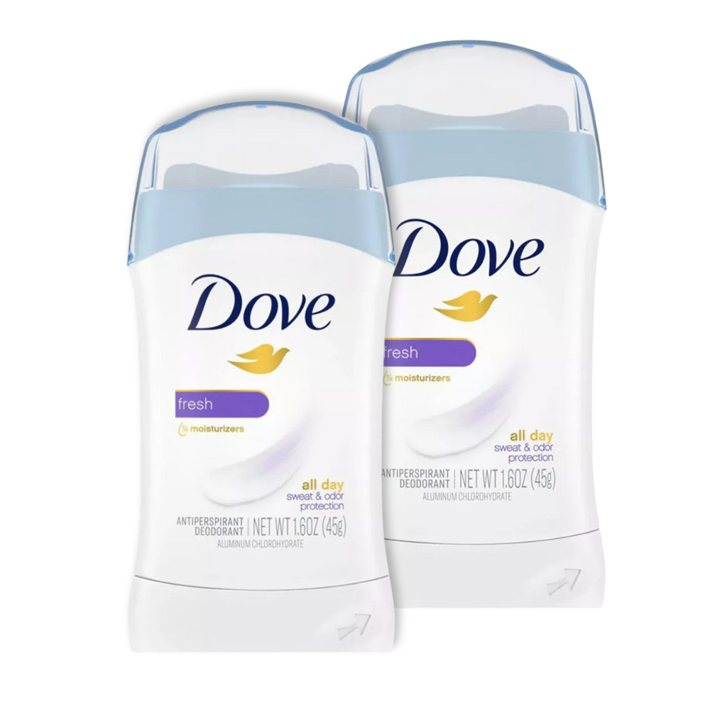 2 Uni Desodorante Antitranspirante Stick Dove Fresh 45g
