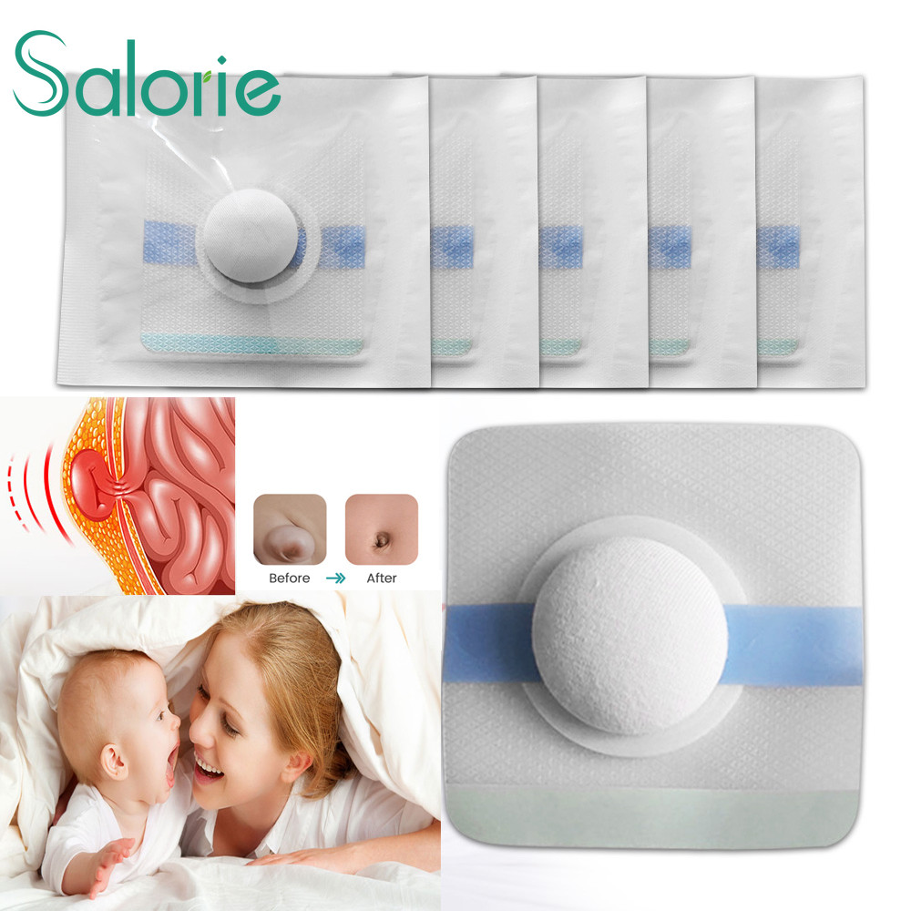 5/10 Pçs Descartável Remendo De Hérnia Umbilical Bebê Pasta Pele Amigável Respirável Confortável Infantil Umbigo