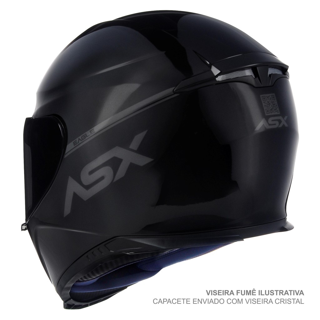 Capacete ASX Eagle Moto Narigueira Bavete Motociclista Cores