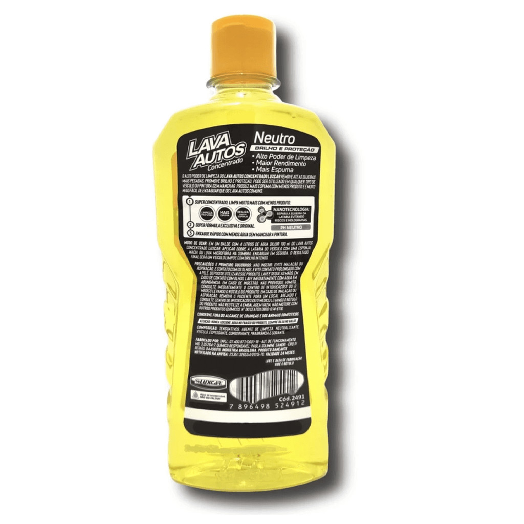 Detalhes do Shampoo Sabao Para Carro Automotivo Concentrado 500ml Luxcar