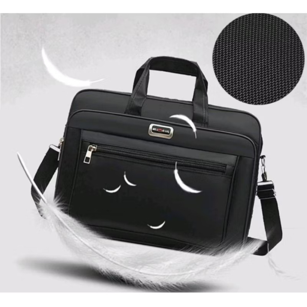 Meij Bolsa Pasta Executiva para Notebook com Alça Transversal Grande em Nylon Feminina e Masculina