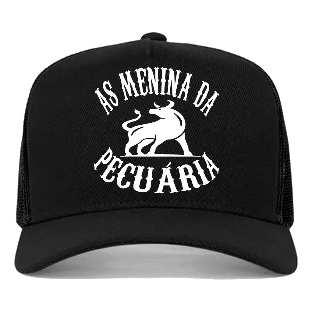 Boné Trucker telinha Aba Curva Agro As Menina Da Pecuária boi agro roça