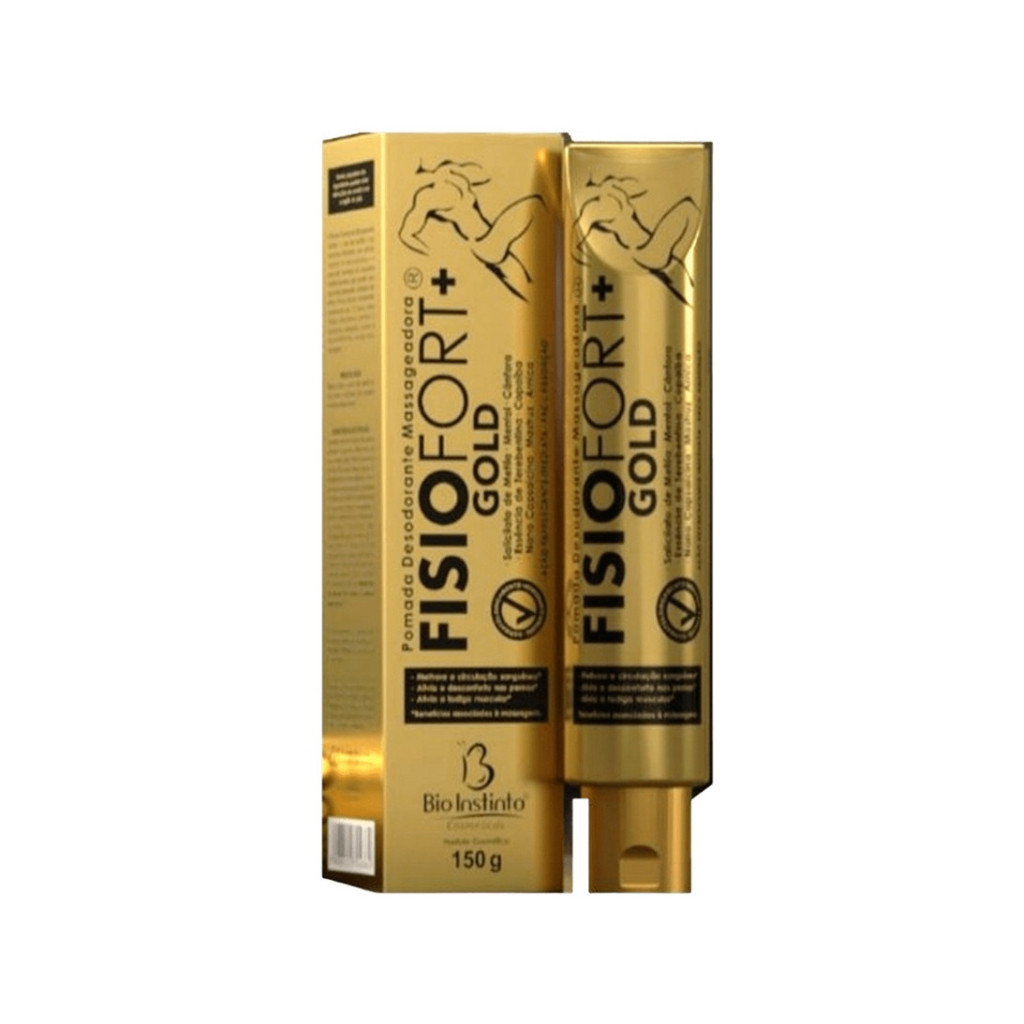 Pomada Massageadora FisioFort+ Gold 150g - Bio Instinto em Oferta na Shopee