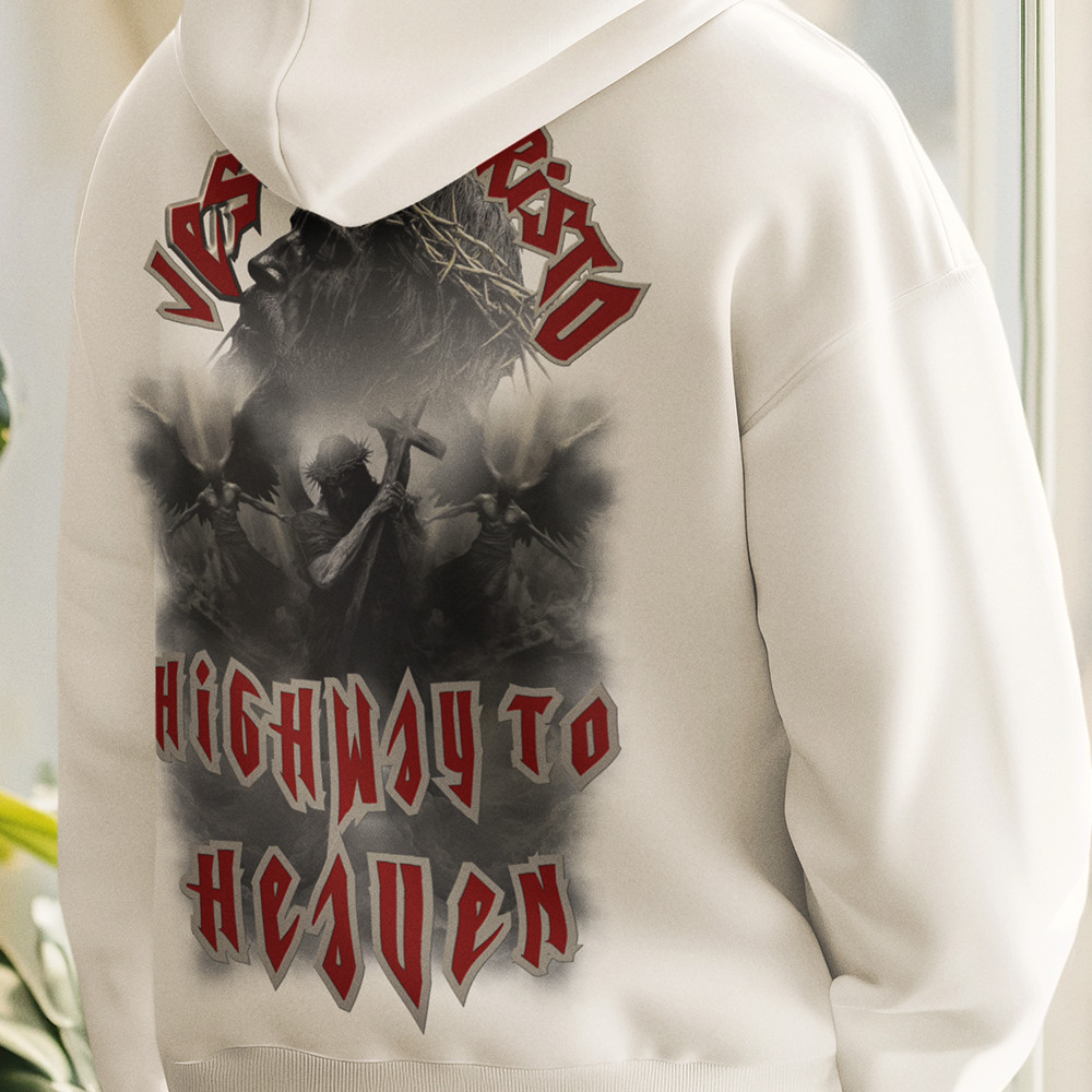 Blusa de Frio Moletom Canguru Jesus Cristo Versículo João 14:6 Casaco Com Capuz Cristão Gospel