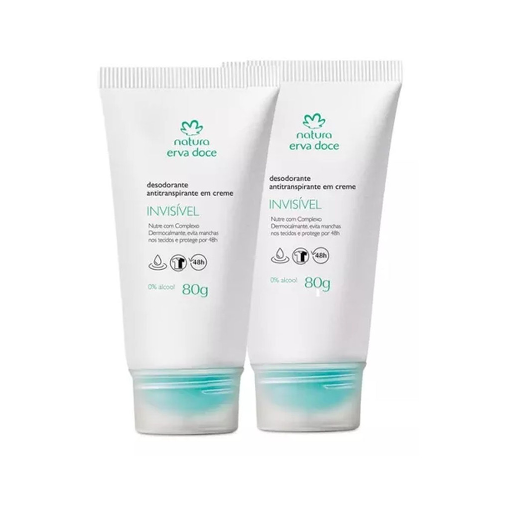 Kit c/2 Desodorante em Creme Erva Doce Natura 80g