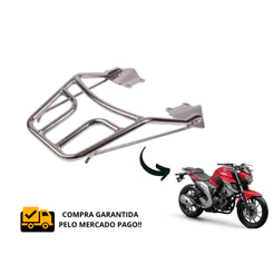 Bagageiro Fz25 Fazer 250 2018 2019 2020 2021 2022 Reforçado Cromado