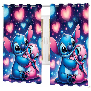 Cortina Infantil 2,40 x1,40 Stitch CT 33 em Oferta na Shopee