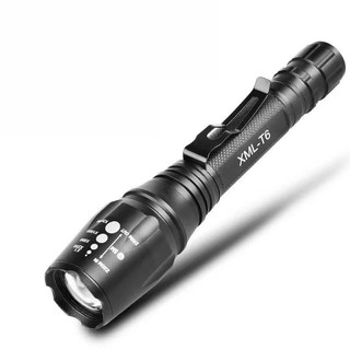 Lanterna Tática LED Muito Forte Recarregável Alto Alcance Zoom Ajustável com 2 Baterias p…