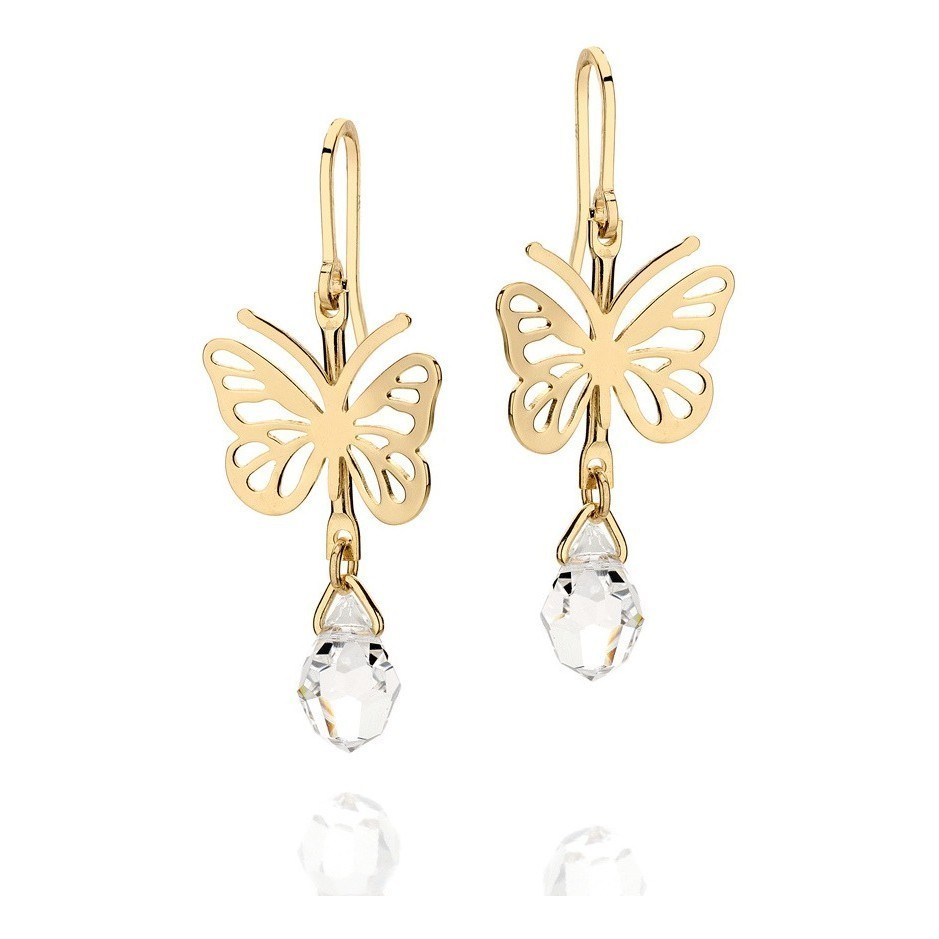 Brinco Borboleta Vazada Com Cristal Rommanel 524096 em Oferta na Shopee