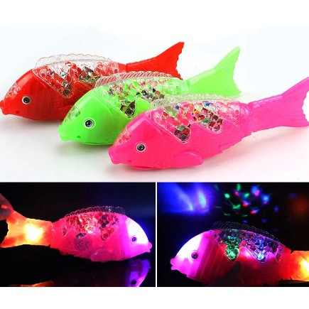 Brinquedo Peixe  Elétrico Com Luz e Som Musical Infantil Crianças em Oferta na Shopee