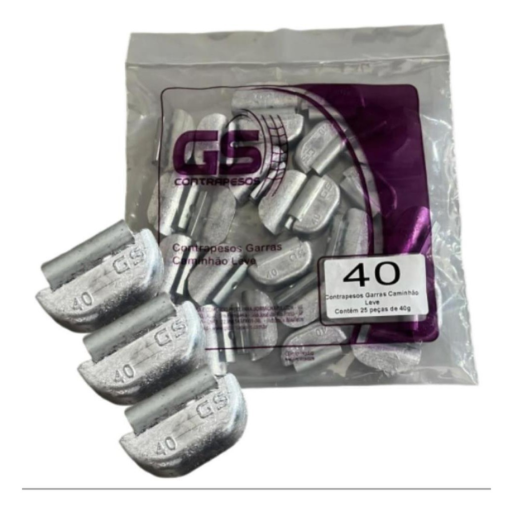 Chumbo para Balanceamento Contrapeso Caminhao Leve 40 Gramas Pacote com 25 unidades em Oferta na Shopee