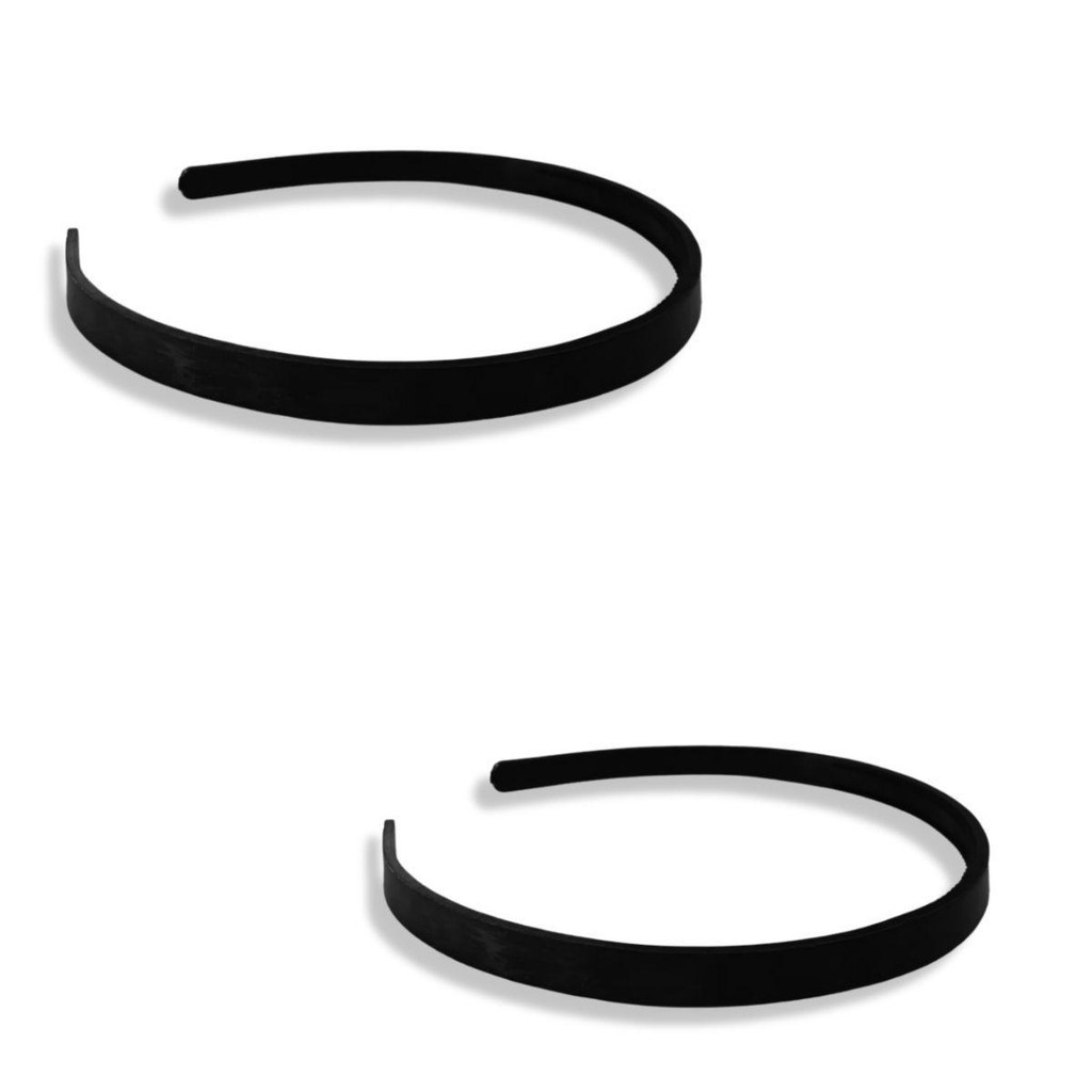 48 Tiara Dentinho Pente Preta Arco Plástico Customizar 10mm